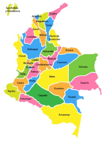INICIO mapa de colombia